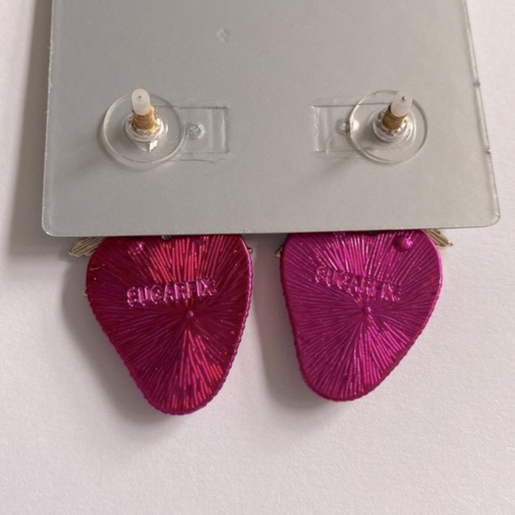 SUGARFIX by‎ BaubleBar Crystal Strawberry Drop Earrings - Pink, NWT - Picture 8 of 9
